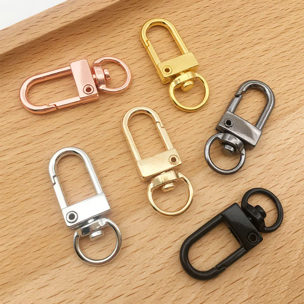 10pcs/lot 12x33mm 6 Colors Classic Zinc Alloy Lobster Clasp Hooks for DIY Keychain Necklace Bracelet Jewelry Making Findings