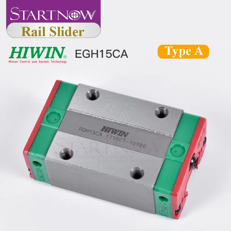 Startnow Linear Guide Sliding Block Original Taiwan HIWIN EGH15CA MGN9H QEH20CA HGW25CC for CO2 Laser Engraving Cutting Machine