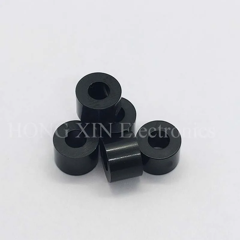 【 M3.2 * 7*5 】Black Abs Rround Spacer Standoff Nylon Non-Threaded Spacer Ronde Hollow Standoff Wasmachine