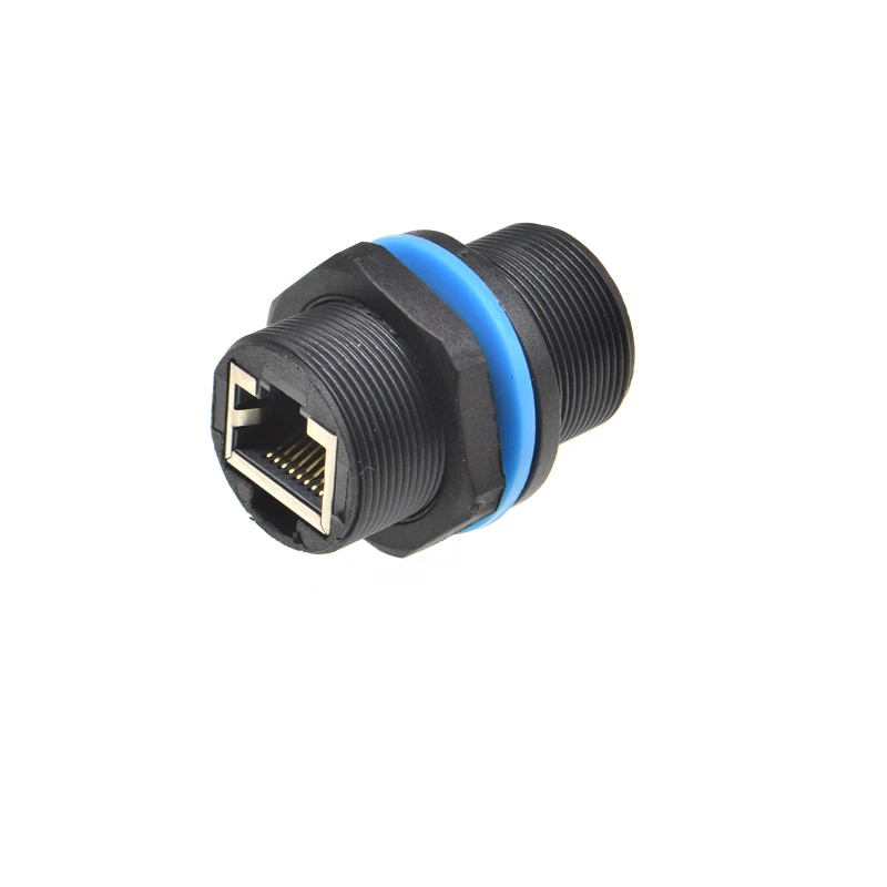 IP68 Waterproof RJ45 M20 shielded Panel Mount Connector AP box adapter Network cable extension socket female to female 8P8C