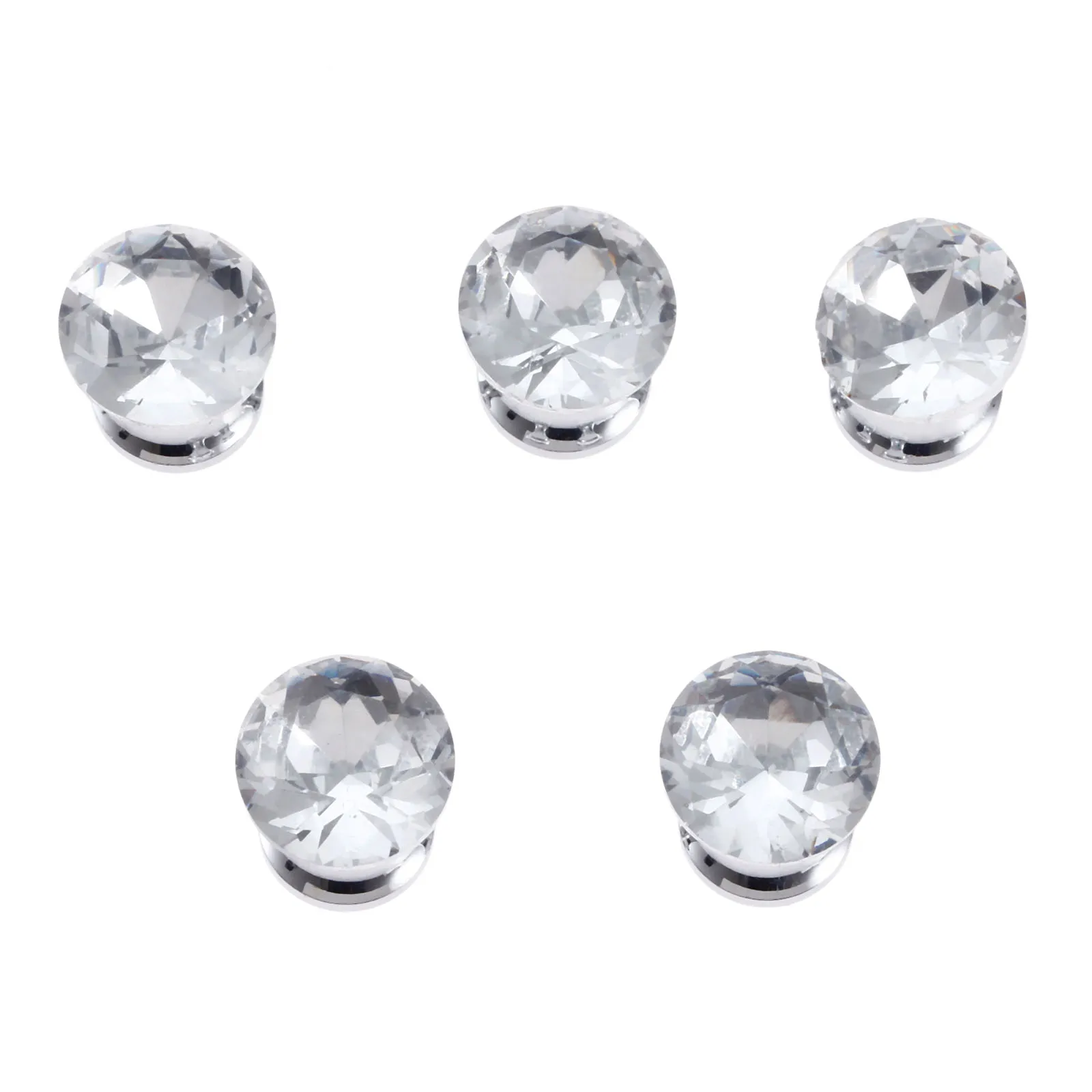 5Pcs Diamond Crystal Glass Handle Knobs Furniture Cabinet Knob Dresser Drawer Door Wardrobe Closet Handles Furniture Fittings