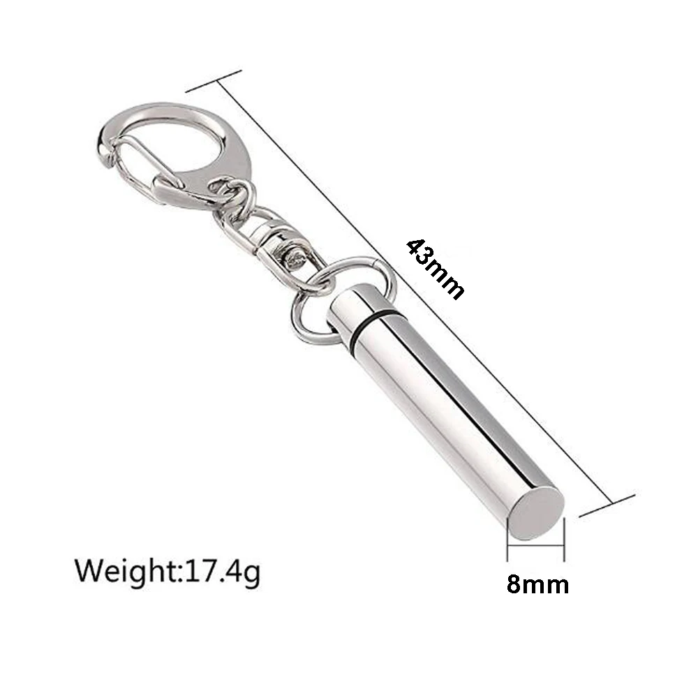 Custom Ashes Keychain Urn Stainless Steel Key Ring Women Men Dog Tage Footprint Ashes Holder Can be engraved