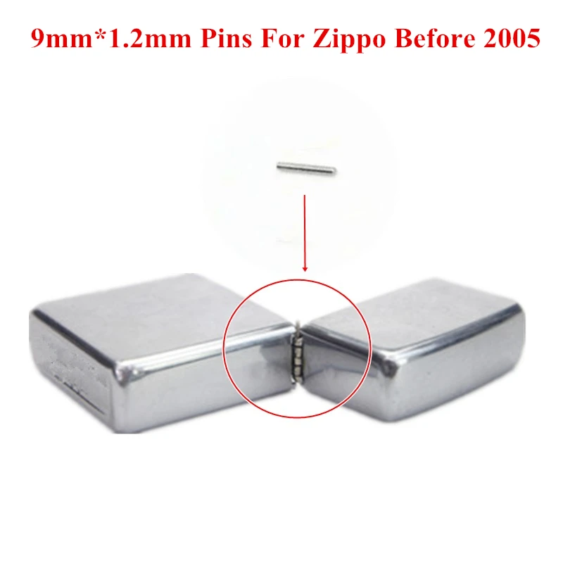 10pcs/Lot 8*1.2mm & 9*1.2mm Universal Replacement Stainless Steel Hinge Pins For Zippo Kerosene Petrol Lighter Repair Accessory