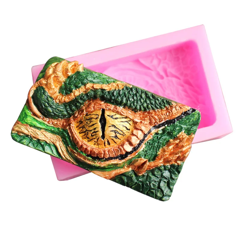 Dragon Eye Square Soap Fondant Cake Silicone Mold Handmade Soap Making Chocolate DIY Candle Cake Decorating Tools