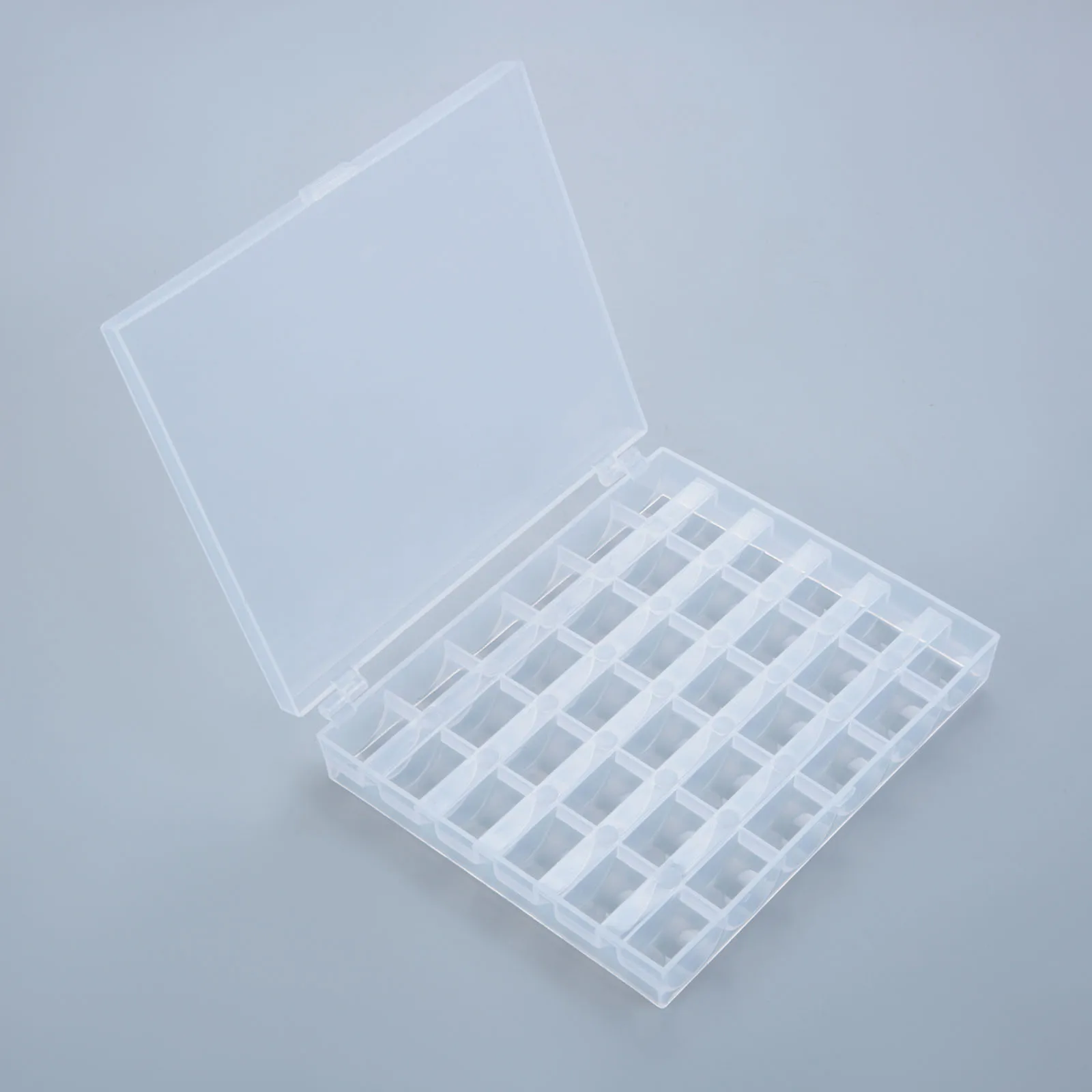 36 Slots Bobbins Box Storage Spool Case Sewing Machine Bobbin/Thread Store Plastic Clear Transparent 14.5x12x2.5cm Holder Box