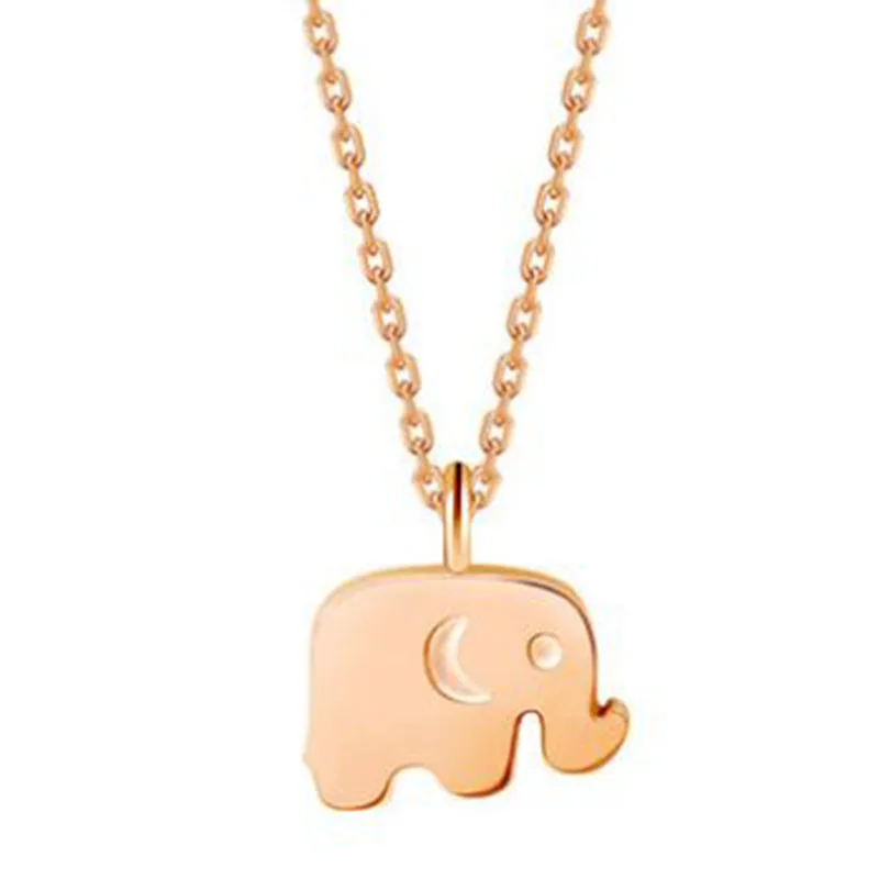 

Custom Silver Pendant Necklace Super Cute Lucky Elephant Necklace Female Simple Temperament Clavicle Chain