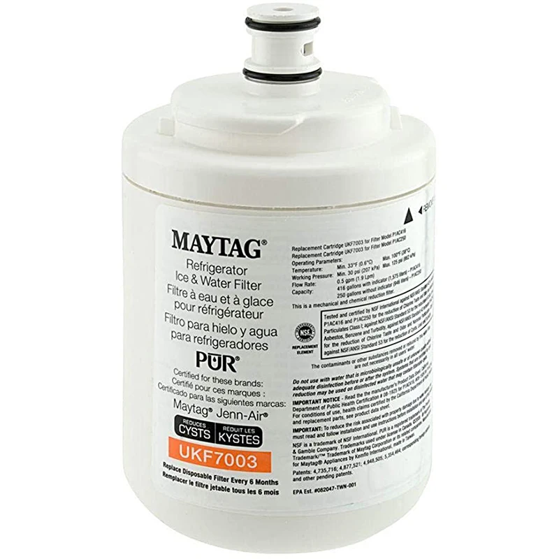 Maytag UKF7003 냉장고 워터 필터, UKF7003, UKF7002AXX, WF288, EDR7D1 과 호환 가능, 2 팩