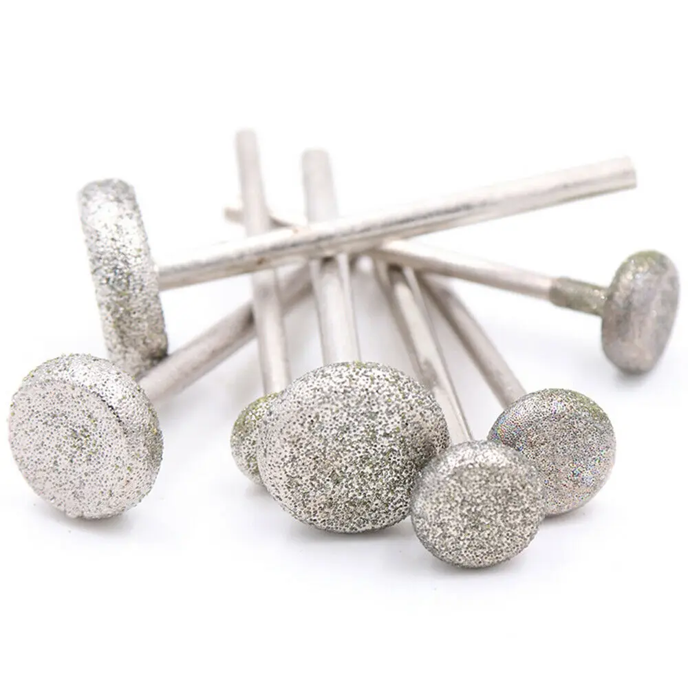 5-16มม.รอบเพชร Burr บดแกะสลัก2.35/3Mm Shank สำหรับ Dremel