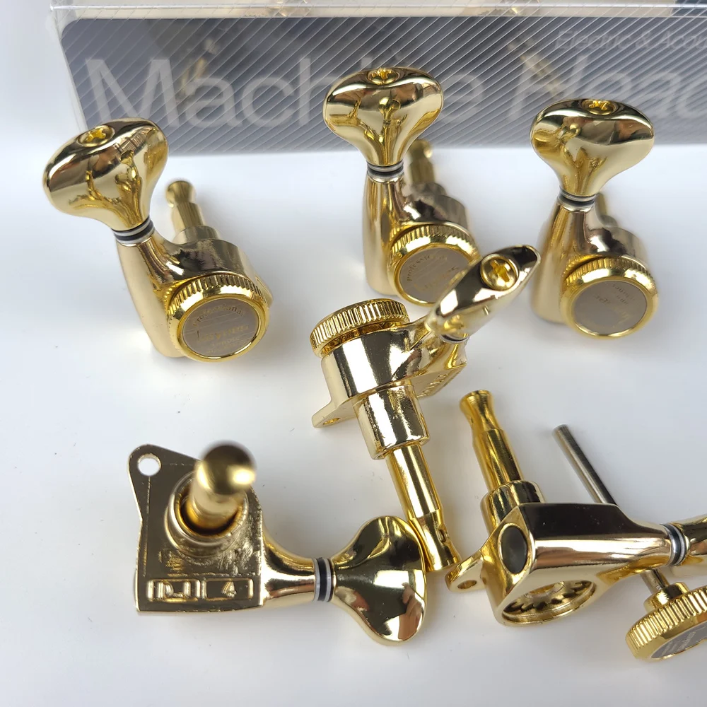 KAYNES Guitar Locking Tuners Electric Guitar Machine Heads Tuners Lock String Tuning Pegs for LP, SG, TL,ST Style Gold Golden