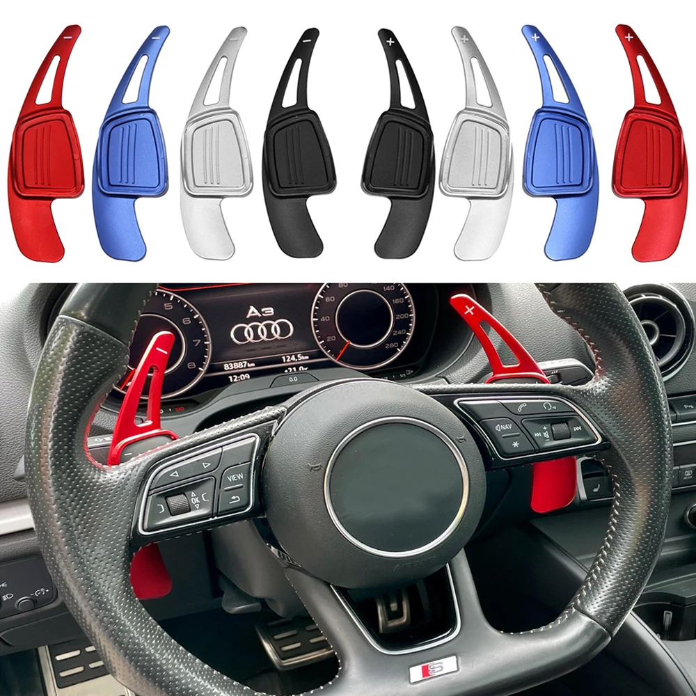 Steering Wheel Shift Paddle Shifter For Audi A3 / S3 facelift A5 S5 2017 A4 B9 Q7 2016-2017 TT TTS Extension Gearbox Gearbox