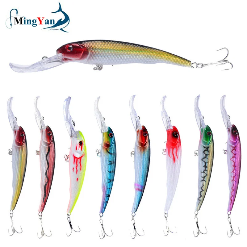 1PCS 16.5cm 29g Big Minnow Fishing Lures Deep Sea Bass Lure Artificial Wobbler Fish Swim Bait Diving 3D Eyes