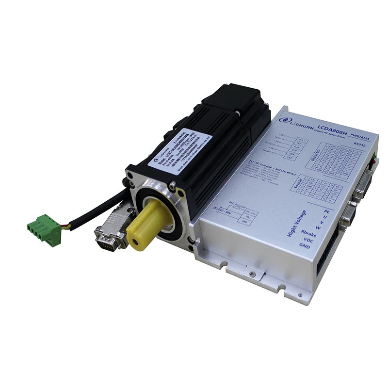 Nema24 60mm 48V 400W 7.5A 1.27N.M 3000rpm 2500 Line DC Servo Motor 60ST-01330DC With DC Servo Driver CNC Kit