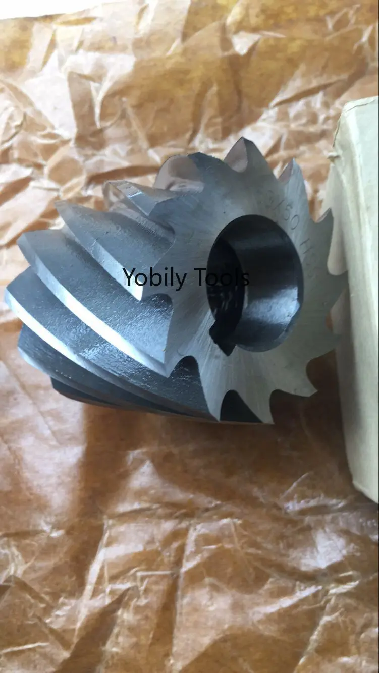 High-speed steel spiral cylindrical milling cutter Straight tooth hobbing milling cutter 40 50 63 80 100mm