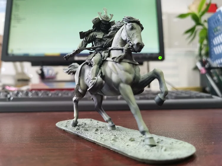 Commander Samurai Kusunoki Masashige Tin Metal Ancient Soldier Model Japan North And South Dynasty Figurines Decoration