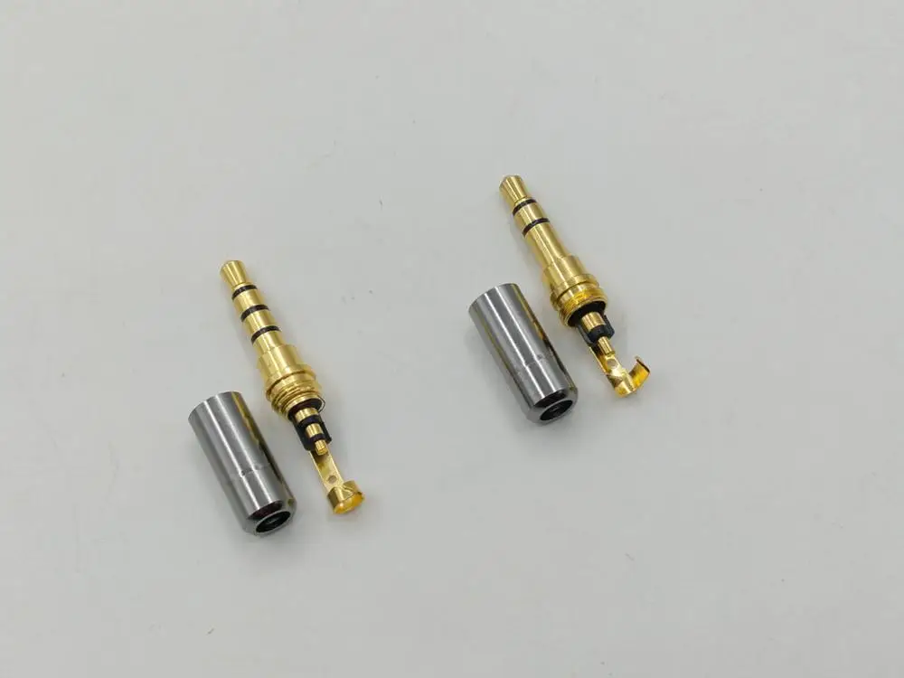 100pcs Mini 3.5mm headphone plug copper gold-plated DIY 3.5 headphone repair welding audio head