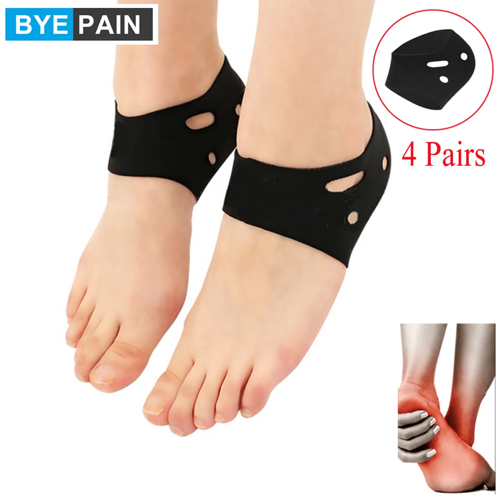 4 Pairs Sports Protective Gear Ankle Brace Nylon Ankle Compression Support Football Basketball Ankle Sock Foot Pain Heel Spurs