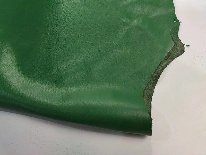 High quality green first layer sheepskin thin soft making clothing Genuine leather soft whole skin leather craft  0.5- 0.6mm