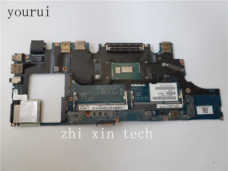 yourui For CN-07RPNV 07RPNV 7RPNV VAZ50 LA-9431P Mainboard For Dell Latitude E7240 Laptop motherboard with i5-4300u CPU