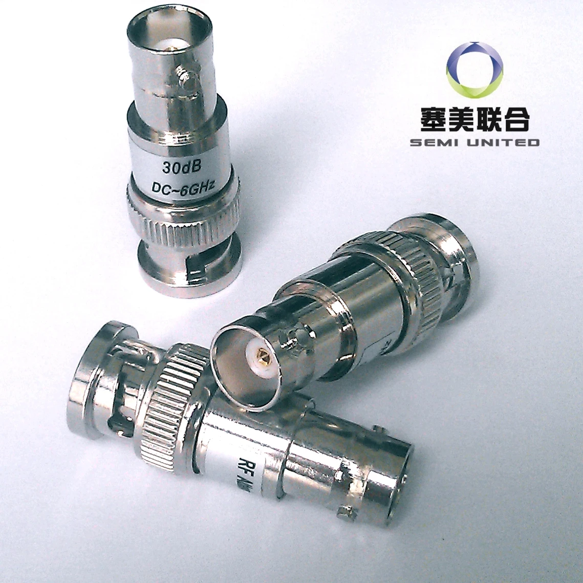 

Q9/BNC coaxial fixed attenuator ATT:1-30dB frequency :DC-3GHz,6GHz;3w