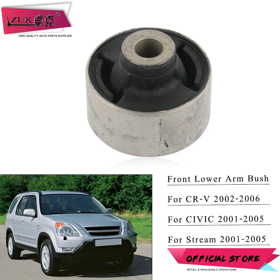 

ZUK Front Compliance Bush For HONDA CRV 2002-2006 CIVIC 2001-2005 Stream RN3 2001-2005 Front Lower Control Arm Bushing