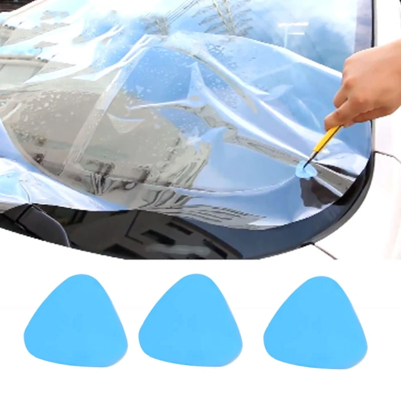 20pcs Triangle Hard Plastic Scraper Mobile Phone Pry Opening Tool Auto Window Tint Foil Car Scraper Car Stickers Cutting Tool