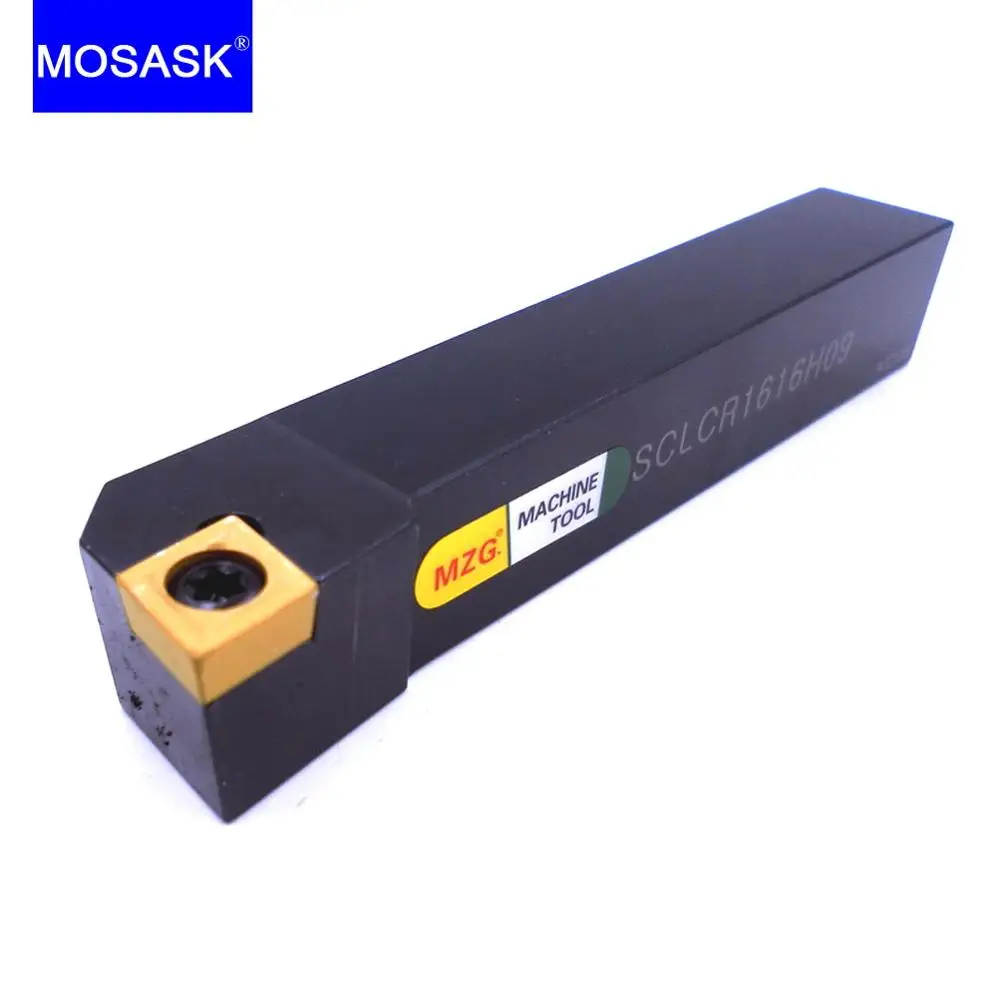 MOSASK-portaherramientas SCLCR, cortador de mecanizado, insertos de carburo de tungsteno, torno CNC, portaherramientas de torneado externo, 20 MM, 16 MM, 25 MM, 12 MM