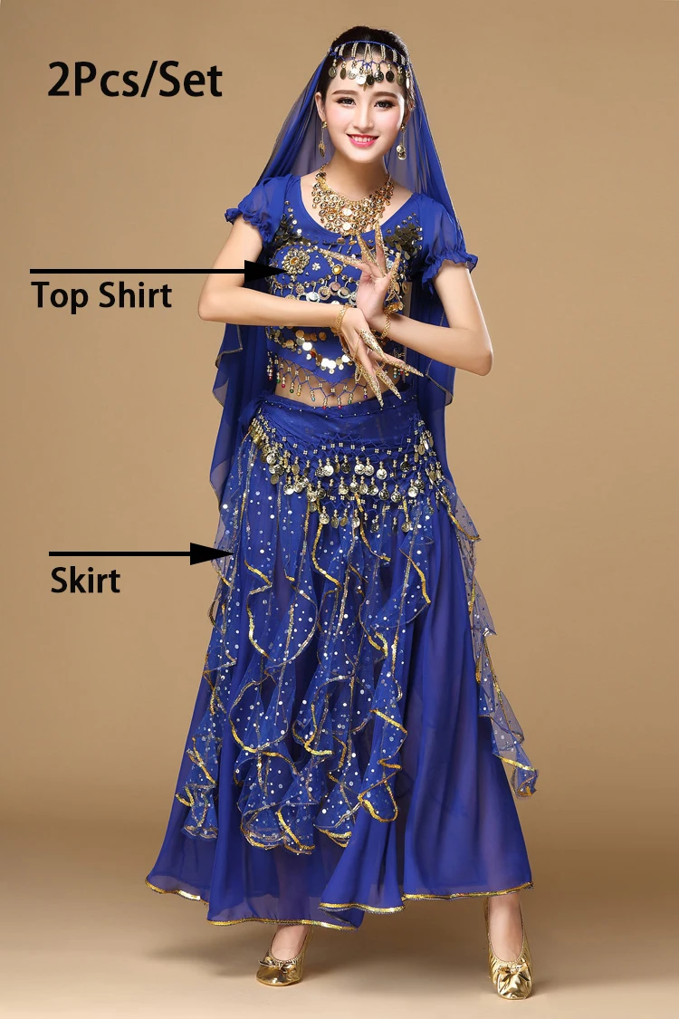 Belly Dancing Costumes For Women Bollywood Indian Dance Costume Adult Oriental Belly Dance Dress Stage Performance Clothing Suit