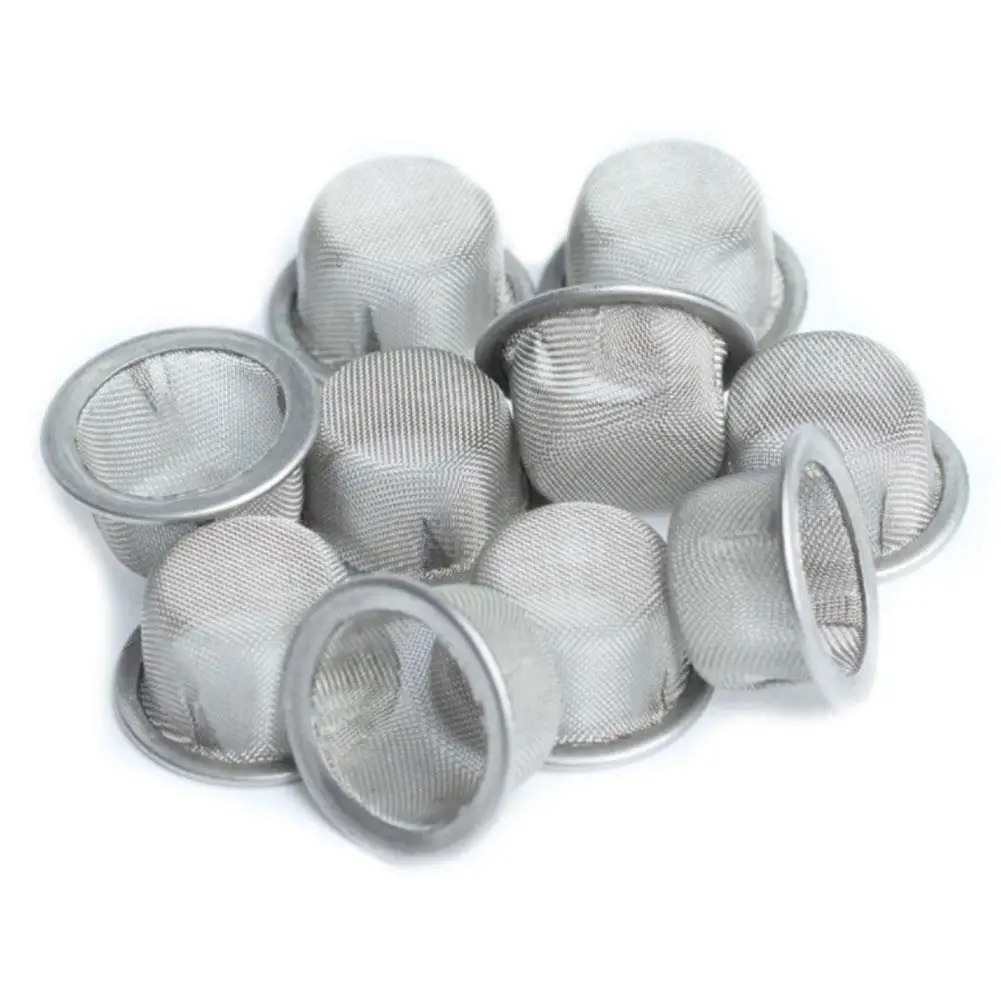 10Pcs Tobacco Smoking Pipe Metal Filter Screen Steel Mesh Concave Bowl Style