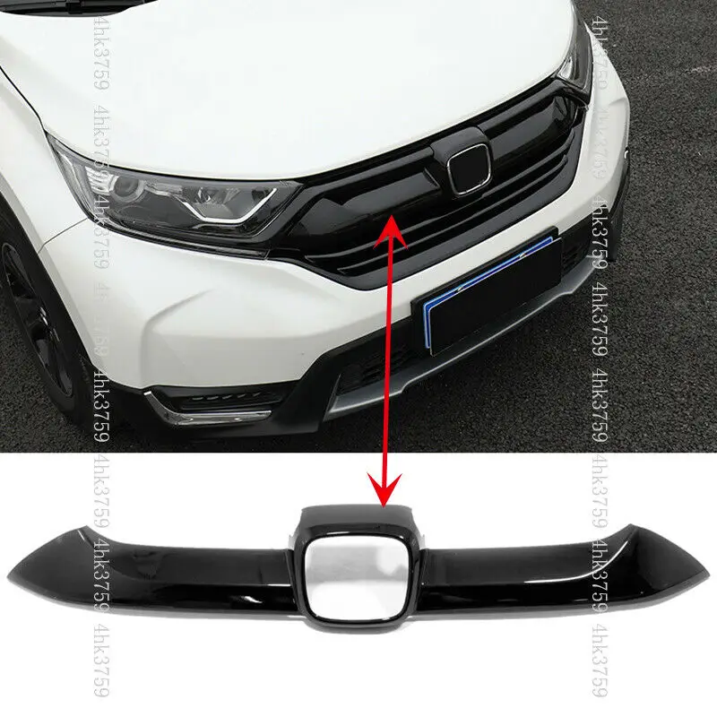 

Решетки передней решетки, литье крышки, отделка для Honda CR-V 2017-2020, глянцевые черные Автомобильные модификации, автозапчасти