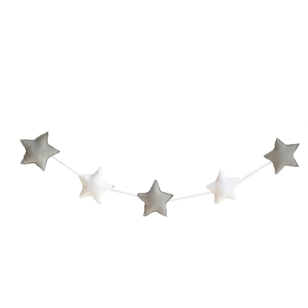 

5PCS/Set Baby Room Decor Nursery Star Garlands Christmas Kids Room Wall Decorations Photography Props Best Gifts