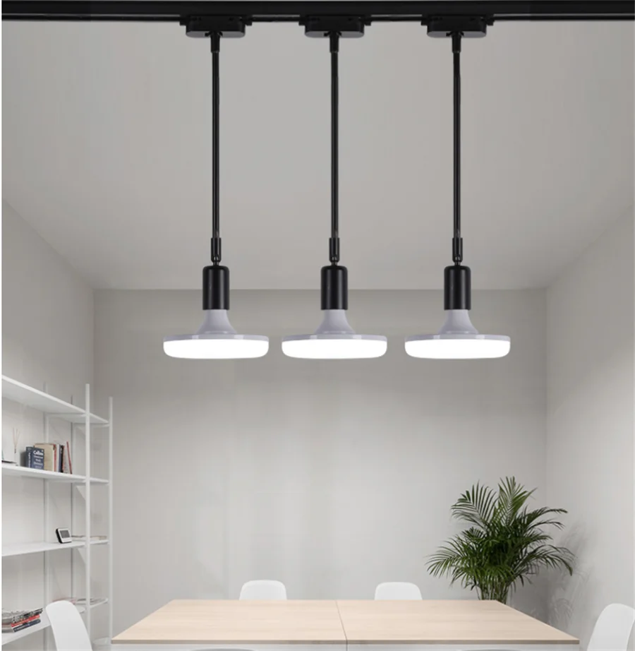 36W 50W High Brightness Adjustable LED Track Light E27 Track Line Lamp Rail Track Lamp Spotlight For Kitchen Clothing Shop Decor