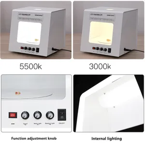 Nuevo Santo Photo Studio Photography Light Box Softbox Dimmable giratoria giratoria para joyas Fotografía Video 3D Escaneo 8 Mejor caja de fotos de estudio de ventas - №2