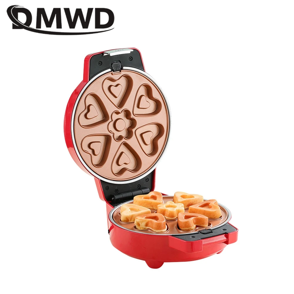 DMWD multifunzione Waffle Donut Maker Sandwich Machine teglia elettrica Pancake forno colazione Maker riscaldamento a doppia faccia
