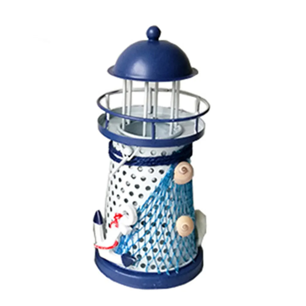 Image 4: Bougeoir de vacances en fer forgé fait à la main, phare de style méditerranéen, ci-après, décor à la maison, # LL, vente chaude