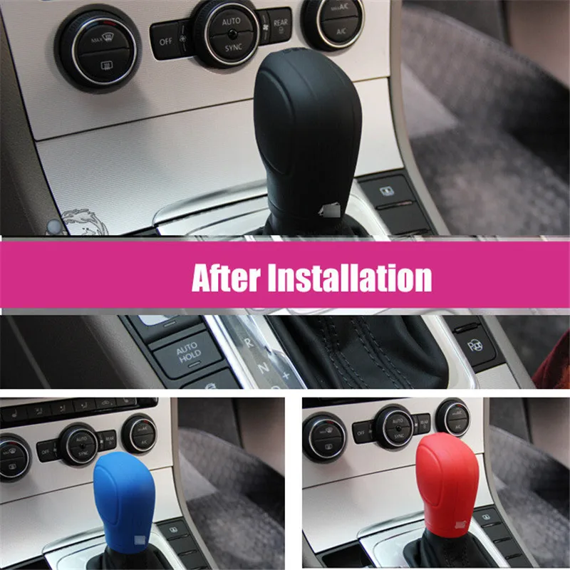 Car Silicone Automatic Gear Shift Knob Cover Antislip Shifter Knob Univeral Fit Shifter Handle Non-combustible Material