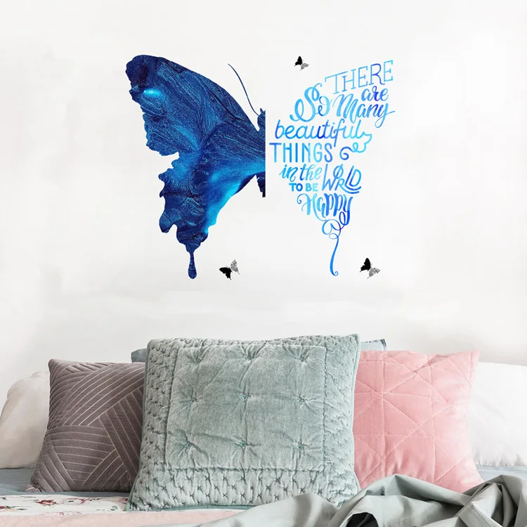 Kreativer Wandaufkleber mit Schmetterlingsmuster, Wohnzimmer-Sofa-Hintergrunddekoration, Wandbildkunst, Schlafzimmer-Dekor, selbstklebende Aufkleber – Detail 8