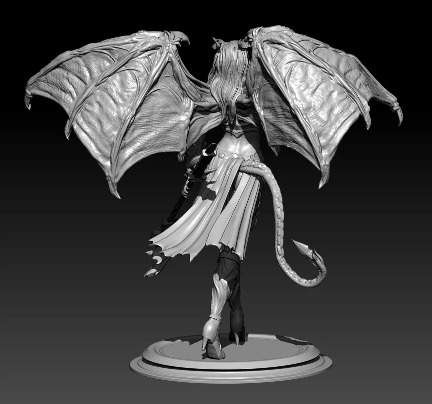 1/ 24 75mm 1/18 100mm Resin Model Kits Vampire Bat Female Figure Sculpture Unpainted No Color RW-428