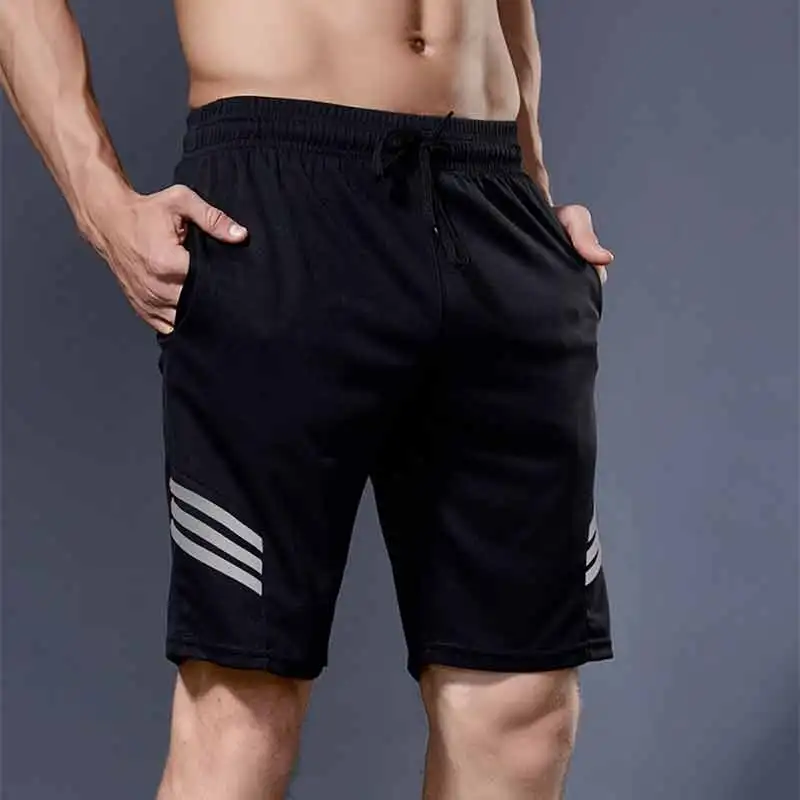 Shorts Men Running Shorts Quick Dry Workout Jogging Gym Fitness Sport Short Reflective Mens Running Sweatpants with Pockets