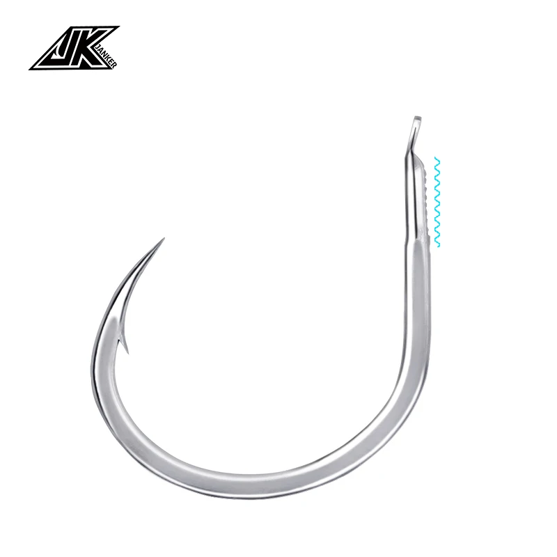 5pcsks Fishing Fish Hooks Saltwater Tinned Fishhook Jigging Hook Assist Slow Jig Boat Fishing Tackle Accessories