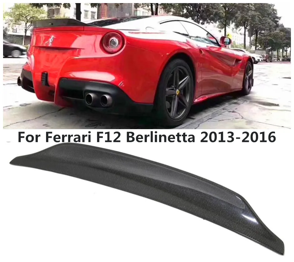 JINGHANG Carbon Fiber Car Rear Wing Trunk Lip Spoilers For Ferrari F12 Berlinetta 2013 2014 2015 2016