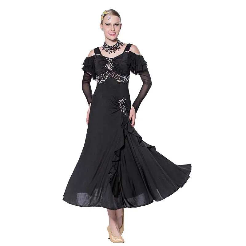 

Summer Adult 50 Inches New Style Ice Silk Ballroom Practice Dance Dress M-12