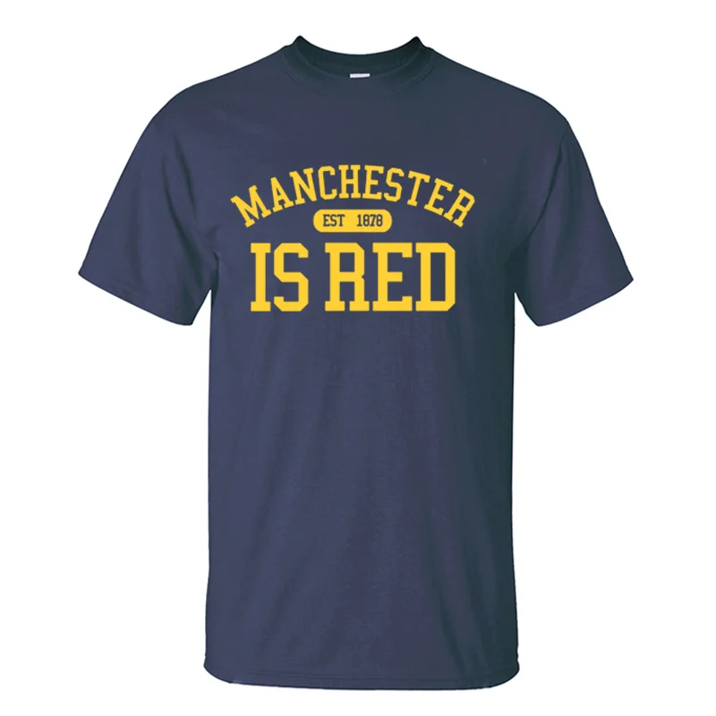 Summer United Kingdom Is Red Letter Print T Shirt Men Cotton O-Neck Manchester Tee Shirt Camisa Masculina Tops Oversized T-Shirt