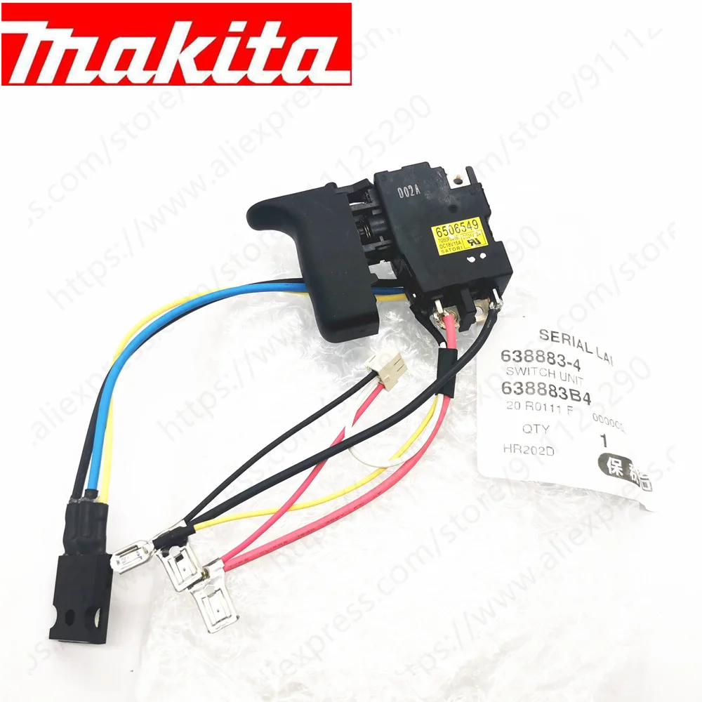 Switch For Makita 6506549 HR202D BHR202RFE DHR202 BHR202 DHR202RME DHR202Z DHR202RMJ DHR202RM1J BHR202Z BHR202RFE3 638883-4