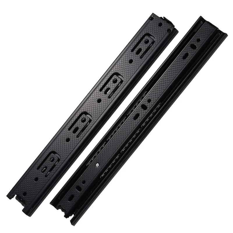 

10/12 Inch Cold Rolled Steel Drawer Slides Soft Close Track Three-Section Cabinet Rail Sliding Furniture Hardware Accessories