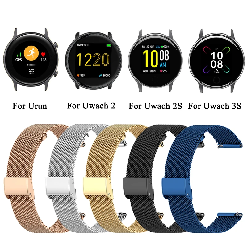 Correa de reloj para Umidigi Uwatch 3S/2S/2 bandas, pulsera para Umidigi Urun S Urun, correa de pulsera de Metal, accesorios para relojes inteligentes