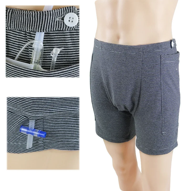 Patient Care Shorts Hospital After Surgery Nephrostomy Convenient Nursing Stripe Pattern Cotton Material Breathable Shorts