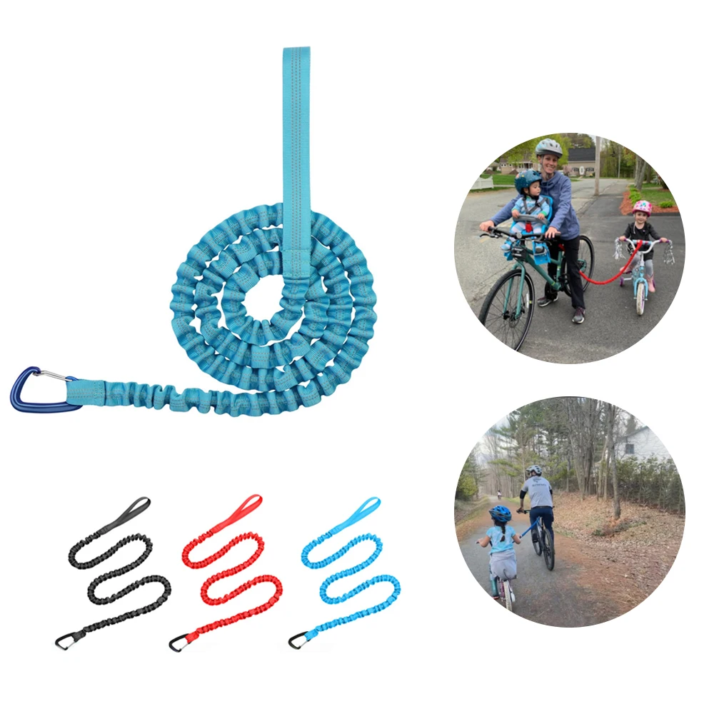 Correa elástica de nailon para bicicleta, cuerda de tracción para padres e hijos, equipo de seguridad para bicicleta eléctrica, herramienta para