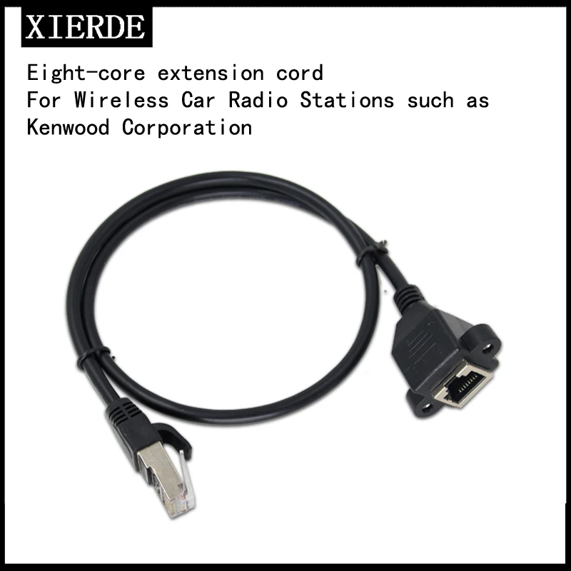 XIERD 8-Pin Cable Removable Separation Hand Microphone Extension Cords for ICOM IC-2720H IC-2820H For TK-868/TK471/TK271