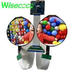 Wisecoco 5 Inch Round LCD Display Circle IPS Screen MIPI Driver Controller Board 2160*1080 For Raspberry Pi 5/4b/3b Diy Project