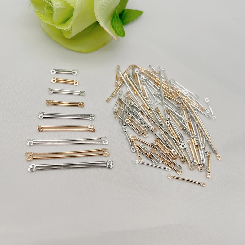 5000pcs Diy Jewelry Accessories 2 Holes Connectors Stick Jewelry Findings for Jewelry Making Earring Pendants Bead Connectors